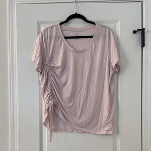 Old Navy Light Pink Side-Ruched Activewear Top
